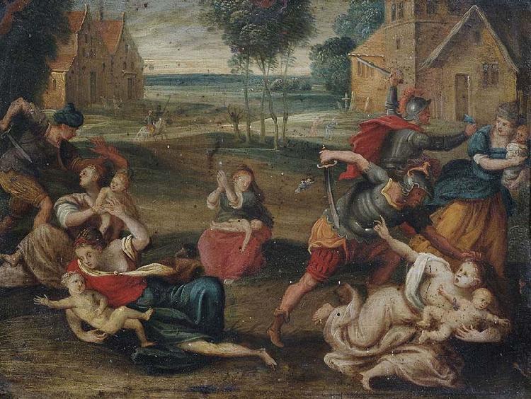 Frans Francken II Der Bethlehemitische Kindermord. Germany oil painting art